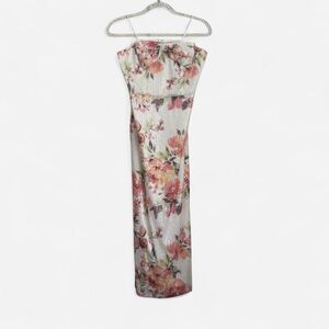 NWT CeCe New Ivory Floral Strapless Sequin Dress